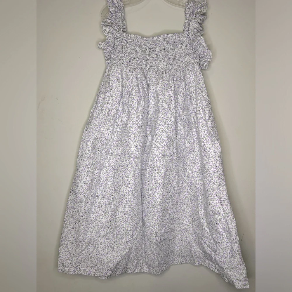 The Oaks Apparel Girls 12 floral print Ruffle Sleeve Lined Dress. - Picture 2 of 4